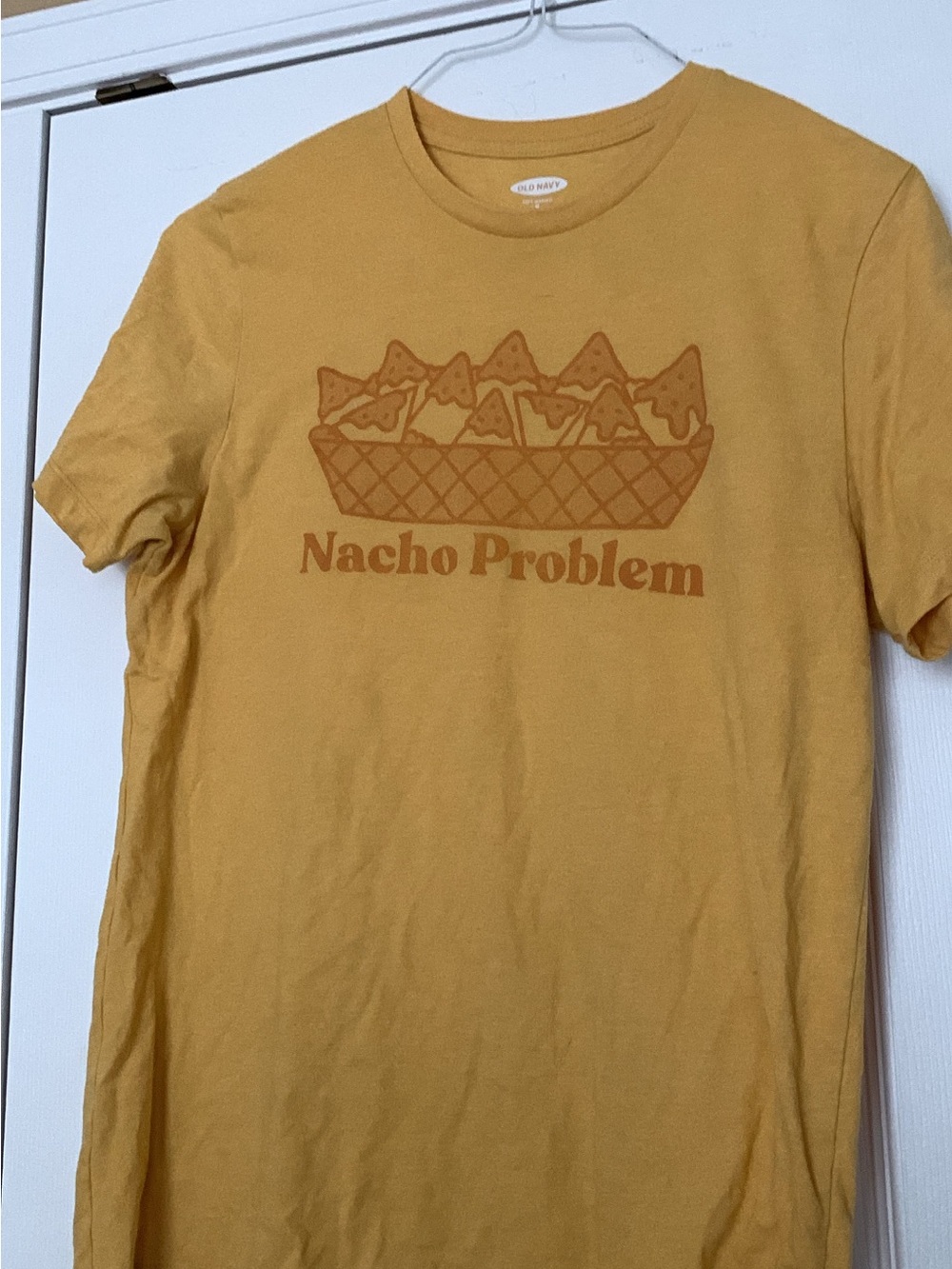 Old Navy Men’s Mustard Yellow 'Nacho Problem' Graphic Tee